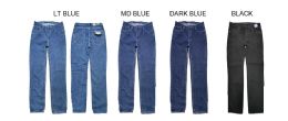 12 Bulk Men's Fashion Heavy Jeans Medium Blue Pack B