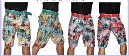 24 Bulk Men's Fashion Printed Cargo Short