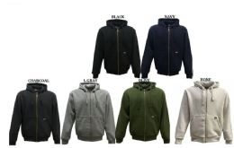 12 Bulk Men's Fleece Hoodie In Bone (pack A: S-l)