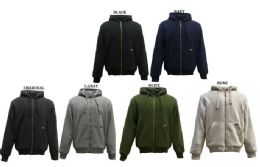 12 Bulk Men's Fleece Hoodie With Sherpa Lining In Navy (pack C: XL-4xl)