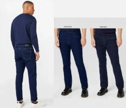 12 Bulk Men's Net Denim Streatchy Jeans In Blue Black Package B