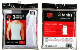 24 Bulk 3pc Men's Tanktop Mixed Color Size 3XL