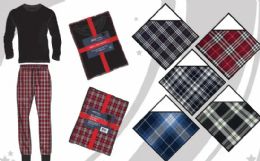 36 Bulk Mens 2 Piece Loungewear Set Assorted Plaid Sleepwear Sets Sizes M-2xl