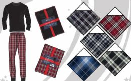 36 Bulk Mens 2 Piece Loungewear Set Assorted Plaid Sleepwear Sets Sizes S-xl