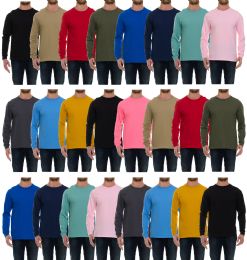 24 Bulk Mens Assorted Mix Light And Dark Colors Long Sleeve T-Shirt Size 4xlarge