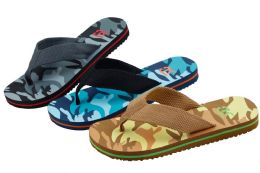48 Bulk Mens Camouflage Flip Flop Sandal Size 6-10