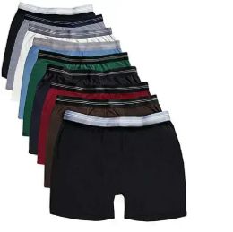 6 Bulk Mens Cotton Underwear Boxer Briefs In Assorted Colors Size Medium