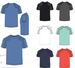 72 Bulk Mens Short Sleeve Performance Top S-xl