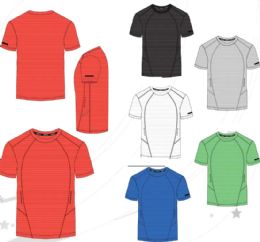 72 Bulk Mens Short Sleeve Performance Top S-xl