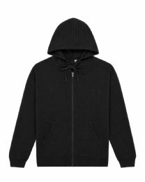 18 Bulk Mens Sponge Fleece Dtm Full Zip Hoodie Black Size Small