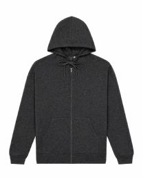18 Bulk Mens Sponge Fleece Dtm Full Zip Hoodie Dark Gray Heather Size Small