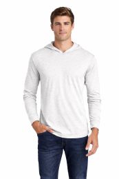 2 Bulk Mens Unisex Triblend Hooded Long Sleeve Pullover T-Shirt Size 2xlarge Heather White