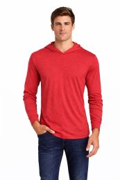 2 Bulk Mens Unisex Triblend Hooded Long Sleeve Pullover T-Shirt Size 2xlarge Vintage Red