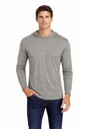 2 Bulk Mens Unisex Triblend Hooded Long Sleeve Pullover T-Shirt Size Medium Venetian Gray