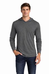 2 Bulk Mens Unisex Triblend Hooded Long Sleeve Pullover T-Shirt Size Medium Premium Heather