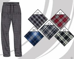 72 Bulk Mens Yarn Dyed Woven Pants Assorted Plaids Lounge Pants Sizes S-xl