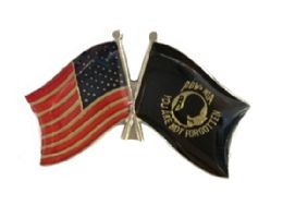 96 Bulk Metal Hat Pin; Us, PoW-Mia Flags