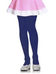 60 Bulk Mopas Girl's Plain Tights Navy - L
