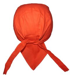 240 Bulk Orange Food Service Medical Skull Cap Head Wrap DO-Rag Chef Cook Medical Field