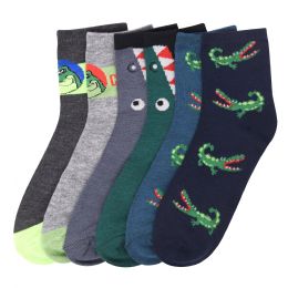 216 Bulk Pode Boy's Computer Crew Socks 6-8