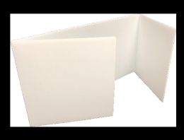 24 Bulk Premium Corrugated Plastic Study Carrels - White 12" X 46.5"