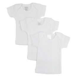 12 Bulk Rib Knit White Short Sleeve T-Shirt 3-Pack 24m
