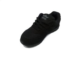 12 Bulk Riser Breathable Sneakers For Kids In Black And White