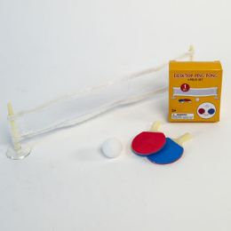 32 Bulk Desktop Table Tennis 4pc W/ball Net & Paddles Color Box 32pc Pdq Ages 5+