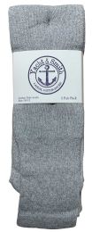 72 Bulk Yacht & Smith Men's Cotton 28" Inch Terry Cushioned Athletic Gray Tube Socks Size 10-13