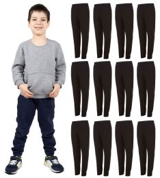 288 Bulk 288 Wholesale Boys Black Joggers Size Small - WSD