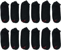 3600 Bulk Hanes Mens Black Low Cut Ankle Socks Size 10-13 Shoe Size 6-12