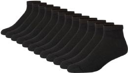 720 Bulk Hanes King Size Mens Black Ankle Sock Size 13-15 Shoe Size 12-14