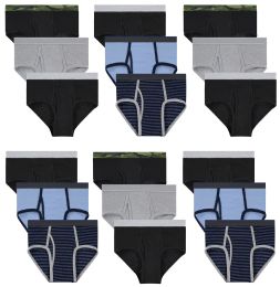 240 Bulk Boys Cotton Underwear Briefs In Assorted Colors, Size 3 T