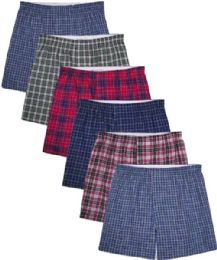 240 Bulk Mens Woven Plaid Boxer Shorts Size Large