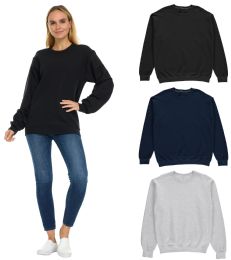 216 Bulk Womens Over Sized Crew Neck Sweat Shirt Assorted Size L