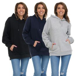 216 Bulk Womens Cotton Over Sized Hoodie Assorted Colors Size S