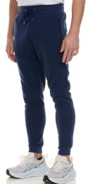 216 Bulk Mens Cotton Fleece Zipper Jogger Navy Assorted Sizes S-3x