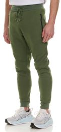 216 Bulk Mens Cotton Fleece Zipper Jogger Army Green Assorted Sizes S-3x