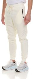 216 Bulk Mens Cotton Fleece Zipper Jogger Natural Assorted Sizes S-3x