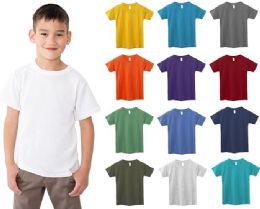 504 Bulk Kids Cotton Crew Neck Short Sleeve T-Shirts Irregular , Assorted Colors And Sizes XS-xl