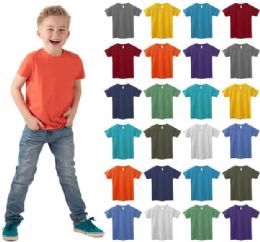 144 Bulk Kids Youth Cotton Assorted Colors T Shirts Assorted Sizes