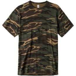 120 Bulk Mens Cotton Short Sleeve T Shirts Green Camo Size Medium