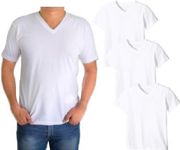 432 Bulk Mens Cotton V Neck Undershirt Assorted Sizes M To 2x White