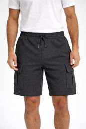 144 Bulk Yacht & Smith Mens 5 Pocket Cargo Shorts, Charcoal Gray Size Medium