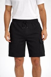 36 Bulk Yacht & Smith Mens 5 Pocket Cargo Shorts, Black Size Large