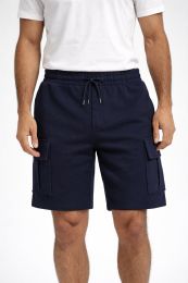 144 Bulk Yacht & Smith Mens 5 Pocket Cargo Shorts, Navy Size X-Large