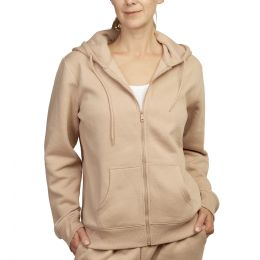 12 Bulk Sofra Ladies Fleece Hoodie Jacket Large
