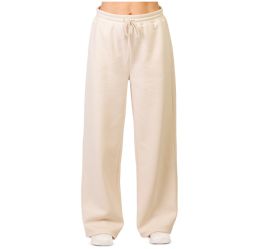 24 Bulk Sofra Ladies Fleece WidE-Leg Sweatpants Oat Large