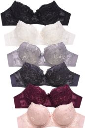 288 Bulk Sofra Ladies Full Cup Lace Bra Cup C