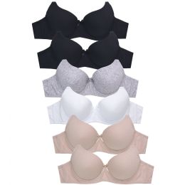 144 Bulk Sofra Ladies Plain Cotton Bra 36a
